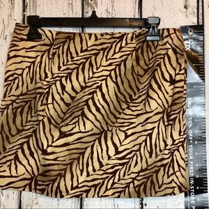 Express animal print mini skirt bold statement mob wife size 5/6